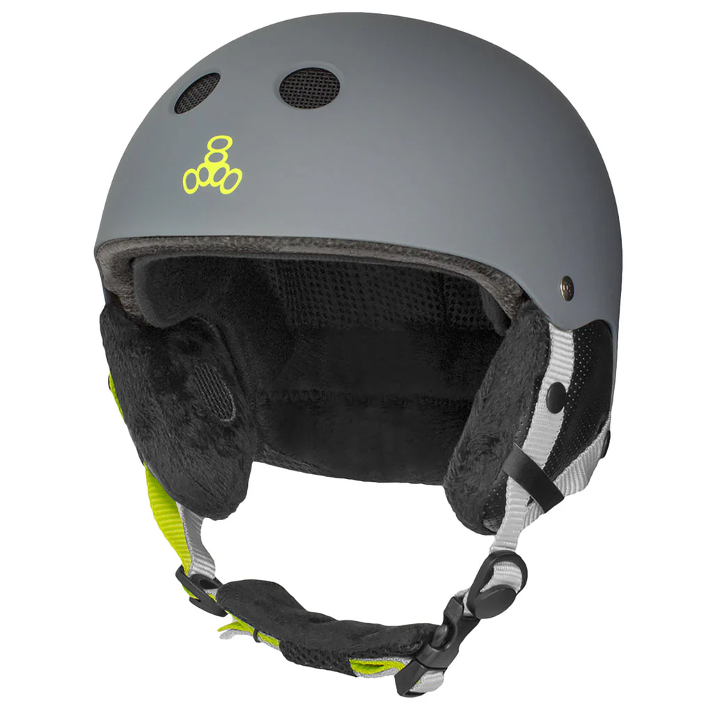 Triple 8 - HALO - Certified Ski or Snowboard SNOW HELMET - Carbon Rubber